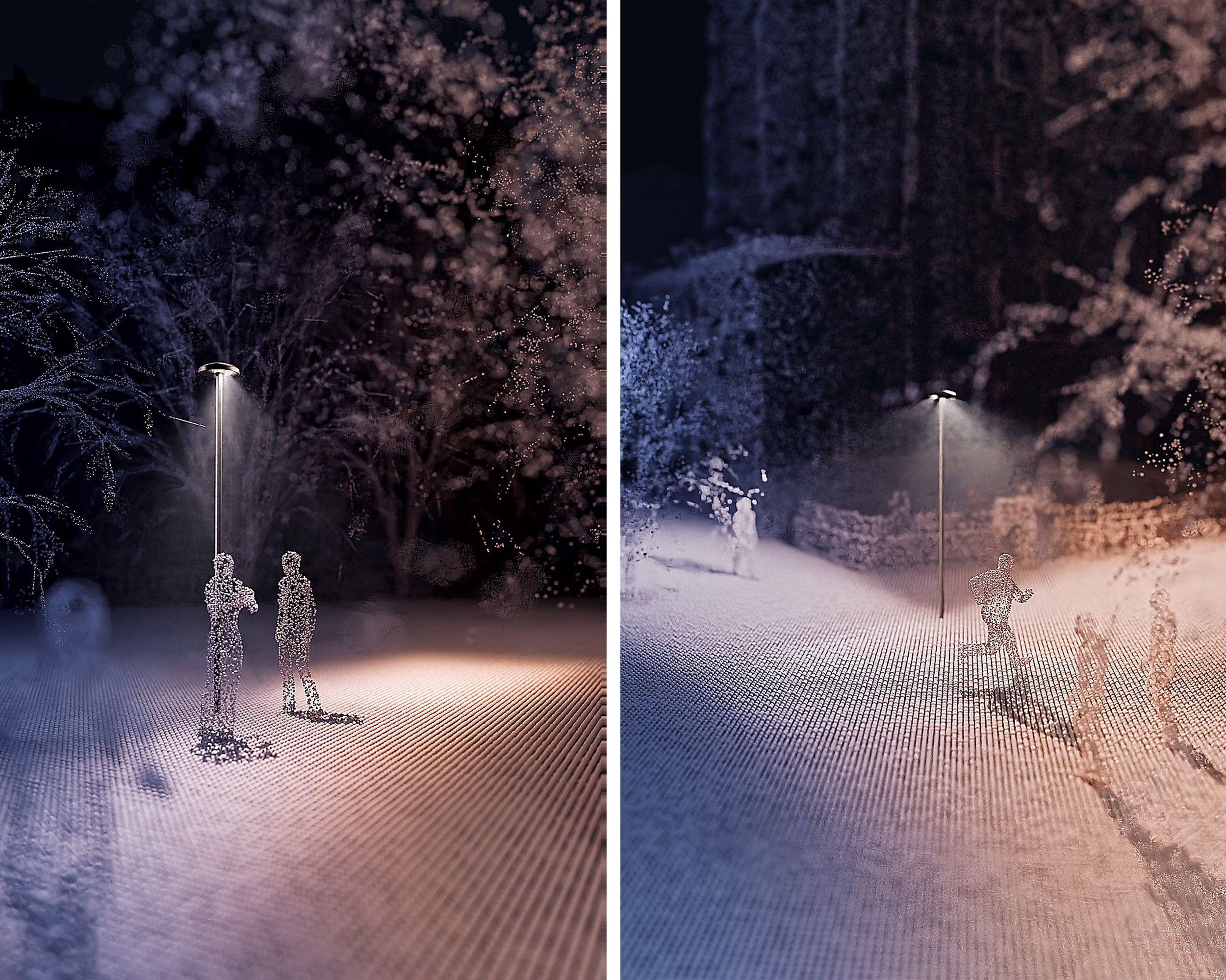 EC illuminating a footpath and street corner